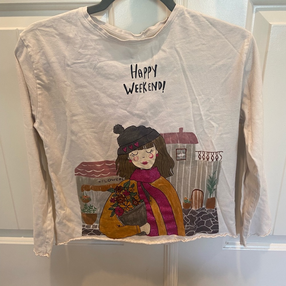Zara girl long sleeve shirt